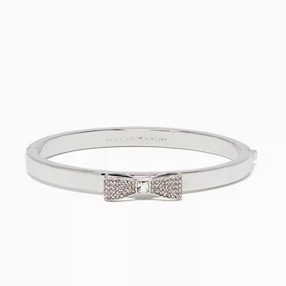 Kate Spade ♠️ Pave Silver Bow Set - Picture 6 of 6